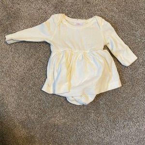Newborn dress with bodysuit snaps built in